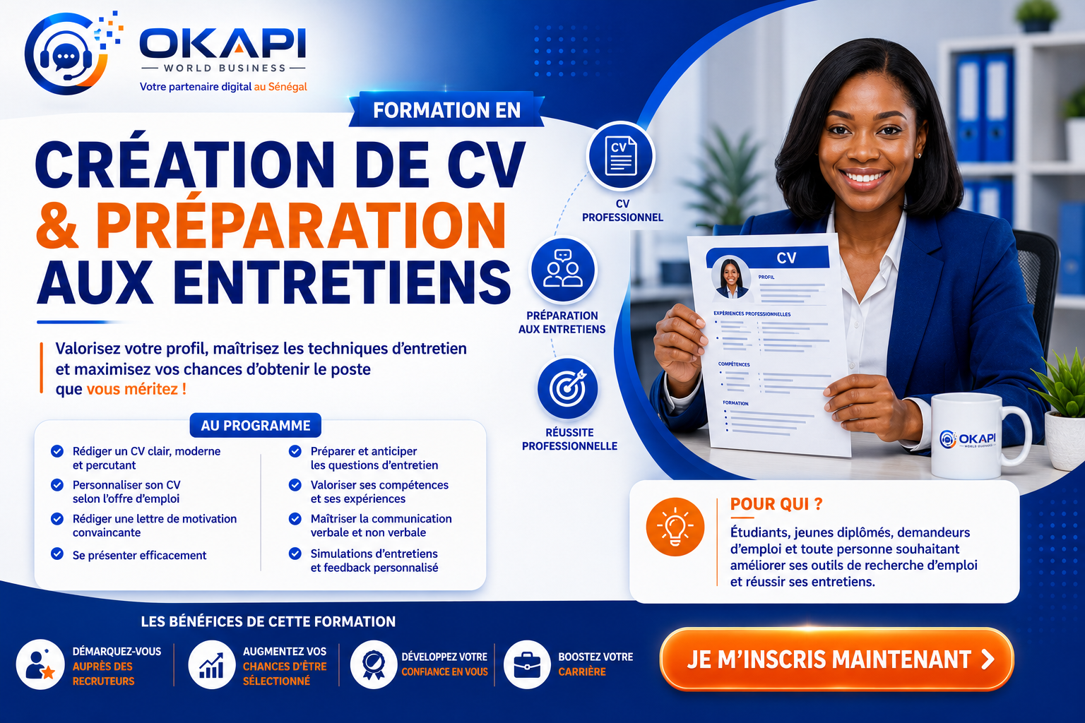 Cr&eacute;ation de CV et Pr&eacute;paration aux Entretiens