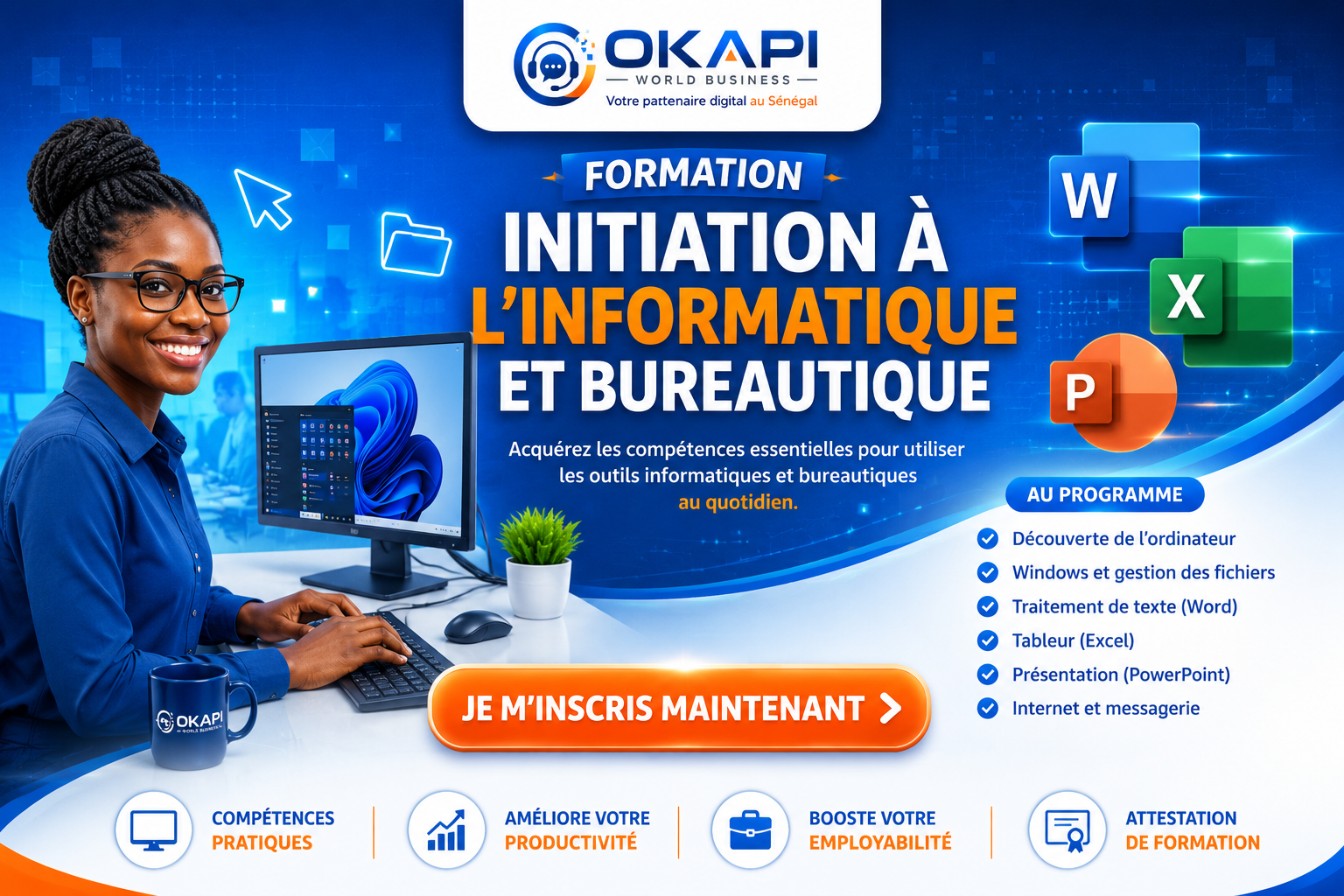Initiation &agrave; l&rsquo;Informatique et &agrave; la Bureautique